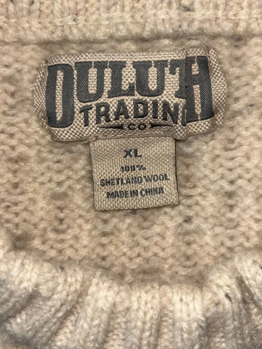 Duluth Trading Co. Men’s 100% Shetland Wool Sweater Size XL